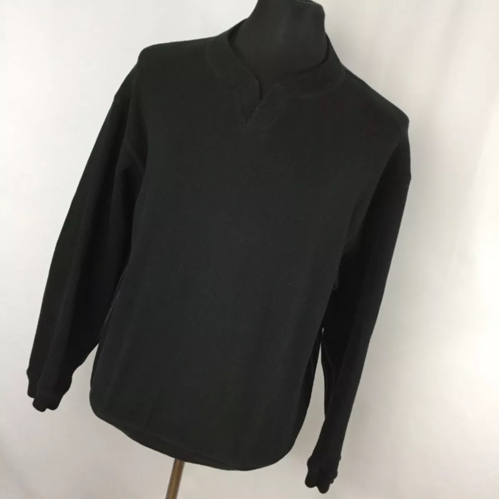 Tommy Bahama M Sweater Black Brown Reversible